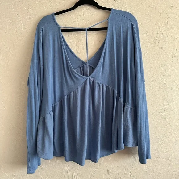 Blue babydoll blouse Urban outfitters - Picture 2 of 2